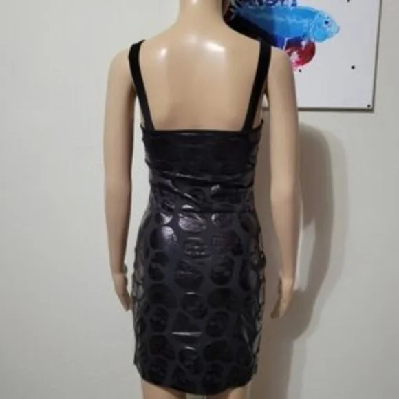 🆕️Iron Fist Skullz Club Mini Bodycon Dress Women's M Black S - Picture 4 of 8